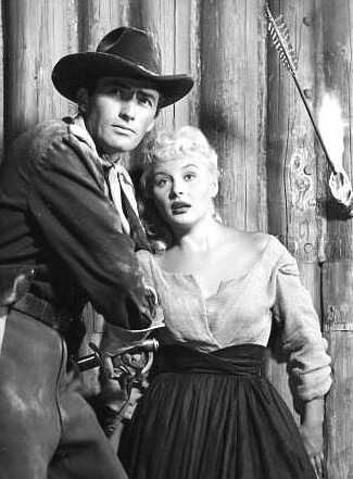 Gregory-Peck-as-Capt.-Richard-Lance-and-Barbara-Payton-as-Cathy-Eversham-in-Only-the-Valiant-1951